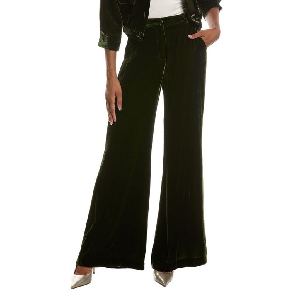 L’Agence Womens  Pilar Silk-Blend Wide Leg Pant
